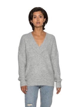 ELLOS sweter szary z wełna 44/46