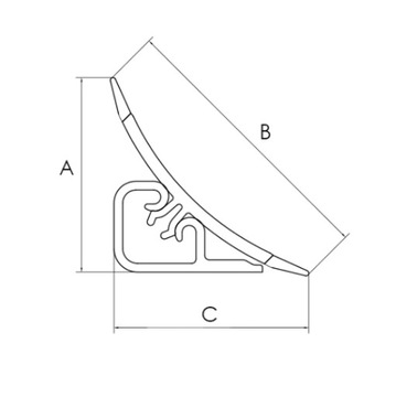 Полоса кухонной столешницы PVC Korner, 3 метра