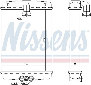 RADIÁTOR 72013 NISSENS CHRYSLER MERCEDES