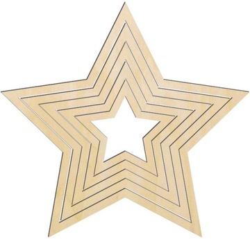 Zestaw Obręczy Drewnianych Gwiazda Łapacz Snów EKO