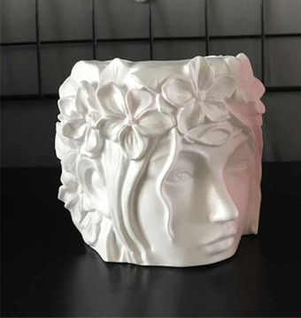 Doniczka głowa kobiety