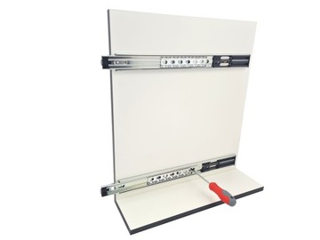 ДВУХЯРОВАЯ ГРУЗОВАЯ КОРЗИНА, 200мм, БЕСШУМНОЕ ЗАКРЫТИЕ, БЕЛАЯ