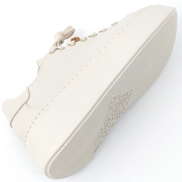 DAMSKIE SNEAKERSY NESSI 24580OZ PÓŁBUTY SKÓRZANE WIĄZANE BEŻOWE 38