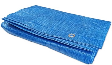 НАКЛОН 10Х14М СИНИЙ ЗАЩИТНЫЙ Водонепроницаемый ПОКРЫТИЕ С ЛЮСИНАМИ