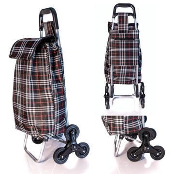 TORBA CARREAUX NA KÓŁKACH 3 KÓŁKA NA SCHODY WÓZEK NA ZAKUPY 45L