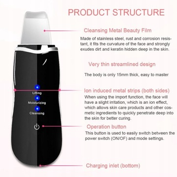 Ultrasonic Skin Scrubber Deep Facial Cleaning