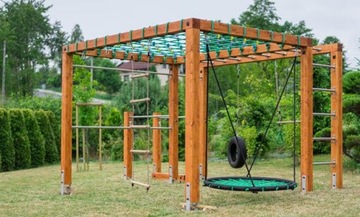 КАЧЕЛИ ГНЕЗДО АИСТА 120см до 150кг STRONG N из толстых веревок