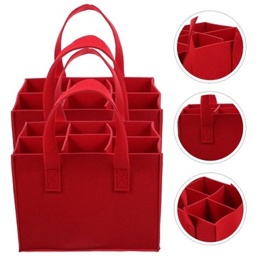 Практичная сумка для бутылок с фетровым мешочком.