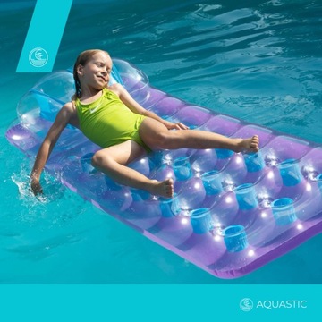 AQUASTIC фиолетовый надувной матрас для плавания