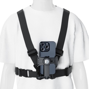 SZELKI UCHWYT NA KLATKĘ PIERSIOWĄ UCHWYT do TELEFONU SMARTFONA KAMERY GoPro