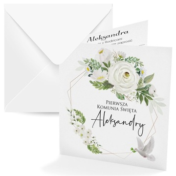 ПРИГЛАШЕНИЕ НА ПРИЧАСТИЕ ИМЯ РЕБЕНКА + КОНВЕРТ ВКЛЮЧЕН [107_5]