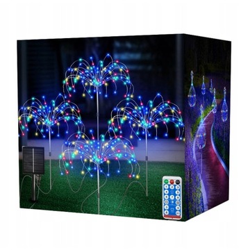 LAMPA SOLARNA OZDOBA OGRODOWA DRZEWKO DMUCHAWCE FAJERWERKI 120 LED 4SZT