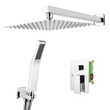 Zestaw akcesoriów do montażu naściennego, łazienkowej głowicy prysznicowej ze stali nierdzewnej 304