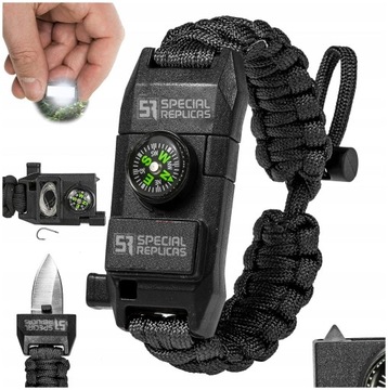 Niezbędnik bransoletka paracord 10w1survival