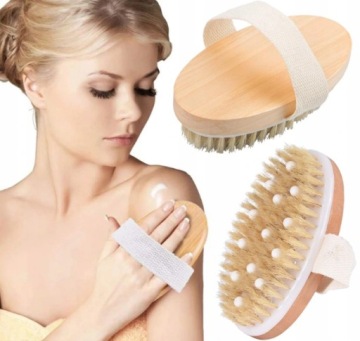 НАТУРАЛЬНАЯ ЩЕТКА ДЛЯ МАССАЖА СУХОГО-ВЛАЖНОГО ТЕЛА