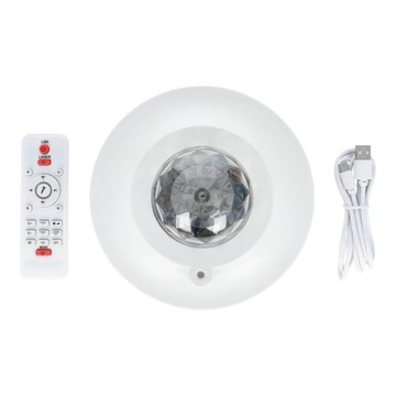 LED STARS/Дископроектор с bluetooth-динамиком + пультом + USB, белый