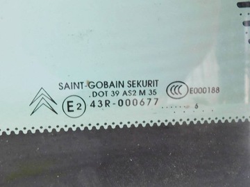 CITROEN C6 2.7 HDI 07R SKLO (OKNO) KAROSERIE PRAVÝ ZADNÍ