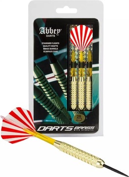 Zestaw 3 rzutek do darta rzutki metalowe mosiężne lotki ABBEY 20g