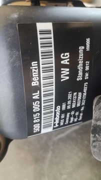 OGRZEWANIE WEBASTO 5Q0815005AL 5Q0819350F 5Q0819362 VW GOLF VII