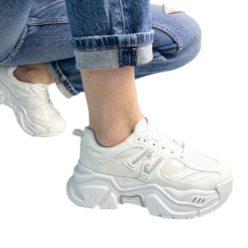 Buty sportowe damskie adidasy sneakersy białe na wiosne wiosenne rozmiar 38