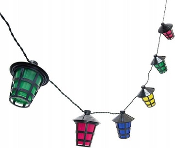 GIRLANDA ŚWIETLNA OGRODOWA ŁAŃCUCH 20LED LAMPIONY