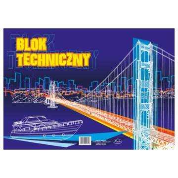 Белый технический блокнот А3 для школы, 10 листов.