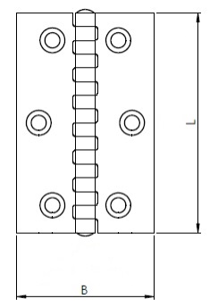 ПЕТЛЯ 8049I НЕРЖАВЕЮЩАЯ НЕРЖАВЕЮЩАЯ КИСЛОСТОЙКАЯ 80X80X1,5 A2