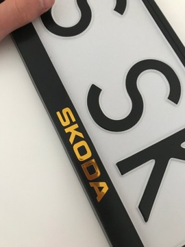 Рамка номерного знака Skoda / 2 шт.