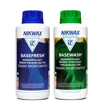 Nikwax BaseWash 1L + BaseFresh 1L do odzieży sport