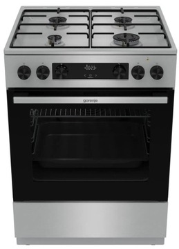 Kuchnia gazowo elektryczna Gorenje GKS6C70XJ 60CM INOX AirFry Parowa GRILL