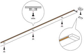 Разъем «I ANGLE» для магнитной рейки для освещения М2