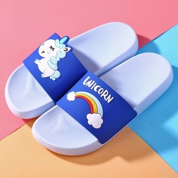 Детские тапочки Rainbow Мягкие и удобные для родителей и детей Голубые 26-27