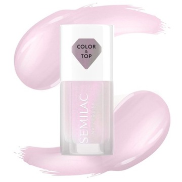 SEMILAC LAKIER DO PAZNOKCI I TOP 2w1 PINK GLOW 7ml