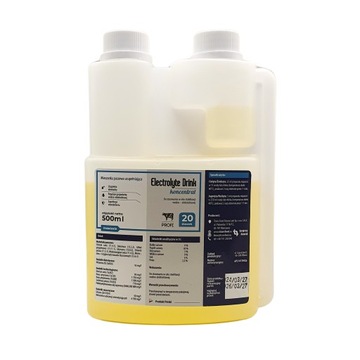 ELEKTROLITY W PŁYNIE dla cieląt źrebiąt jagniąt ELECTROLYTE DRINK 0,5L