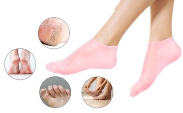 Носки силиконовые для потрескавшихся пяток, регенерирующие пятки, на 2 пары процедур.