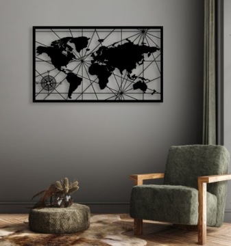 Ажурная картина Украшение стены 3D Панно Карта