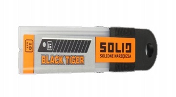 SOLID 5669 Czarne ostrza do noża łamane 18mm 10 sztuk BLACK TIGER