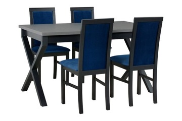 Nowoczesny stół rozkładany+4 krzesła 140/180x80