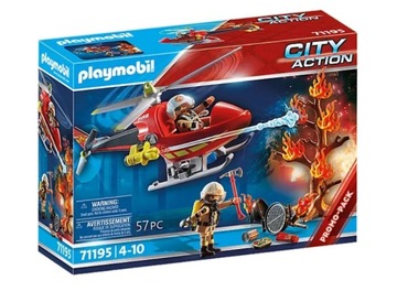 PLAYMOBIL HELIKOPTER STRAŻ POŻARNA 71195
