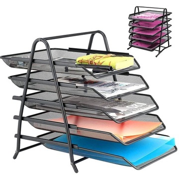 СТОЛ МЕТАЛЛИЧЕСКИЙ НА 5 ЯЩИКОВ ЧЕРНЫЙ 38*28*30см