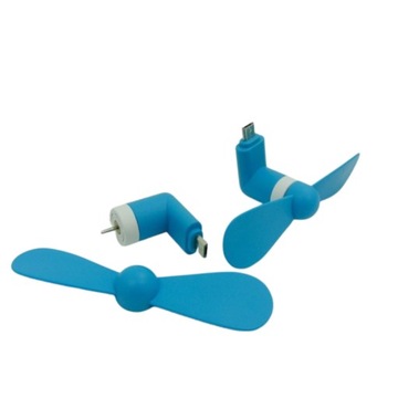 Wiatraczek wentylator MICRO USB niebieski