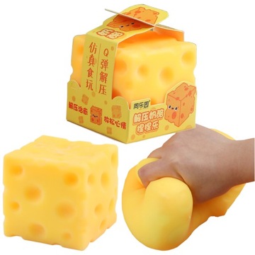 GNIOTEK ANTYSTRESOWY SER ŻÓŁTY SEREK SQUISHY