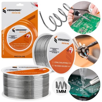 Cyna Do Lutowania Z Kalafonią Taśm LED 1mm SPOIWO Lutownicze