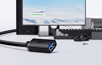 УДЛИНИТЕЛЬ BASEUS КАБЕЛЬ-АДАПТЕР USB 3.0 «ПАПА-МАМА», 5 Гбит/с, 1 м
