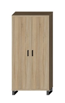 Regał SARA LOFT 2D 100 nogi metal - dąb sonoma