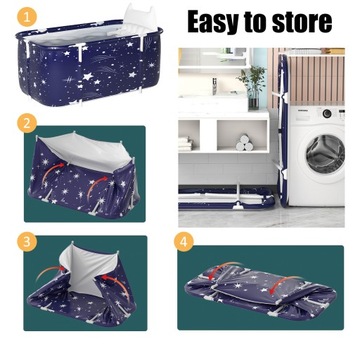 2024 Портативная семейная ванна 140*60 см ПВХ Голубое звездное небо