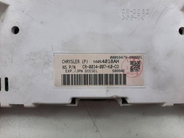 56054018AH PŘÍSTROJOVÁ DESKA 3.0 CRD 4X4 160 2006 JEEP COMMANDER (XK XH)