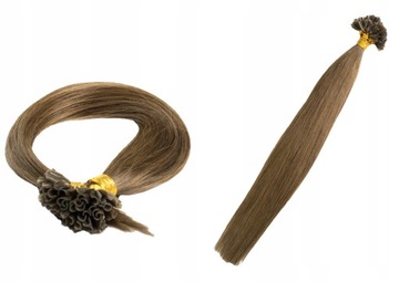 Натуральные волосы для наращивания с кератином 40см 0,6г 20 шт. - цвет №6