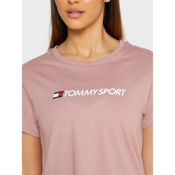 Koszulka TOMMY HILFIGER SPORT damska bawełniana logo t-shirt r S