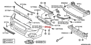 VÝZTUHA DRŽÁK ÚCHYT DRŽÁKY NÁRAZNÍKU PŘEDNÍ LEVÝ SUBARU LEVORG 15-20